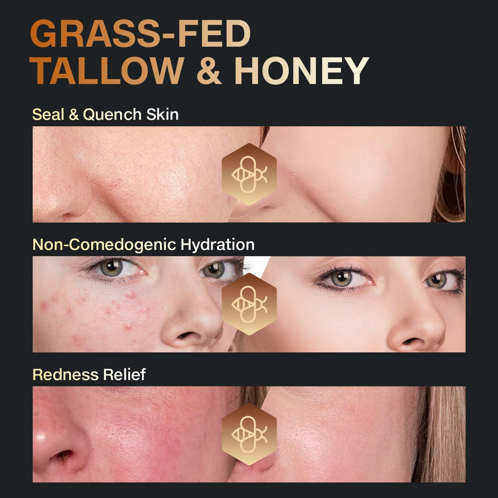 Lingmeier whipped-tallow-balm texture close-up reveals light, meltable hydration.