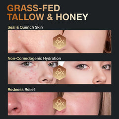 Lingmeier whipped-tallow-balm texture close-up reveals light, meltable hydration.