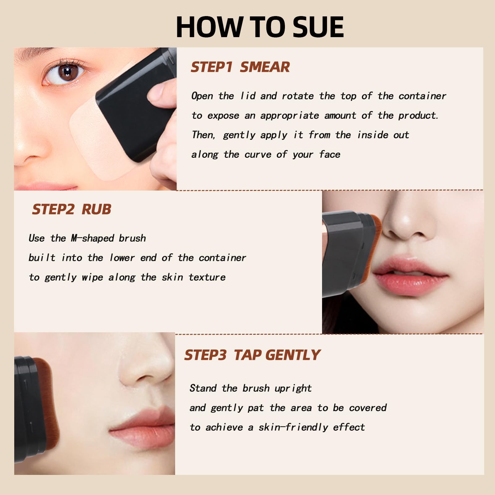 Lingyun contour-capable stick for nose, forehead, and cheekbone sculpting