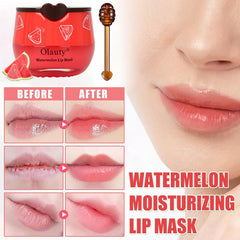 Lingyun Honey Lip Mask open jar with fruity extracts for daily moisture