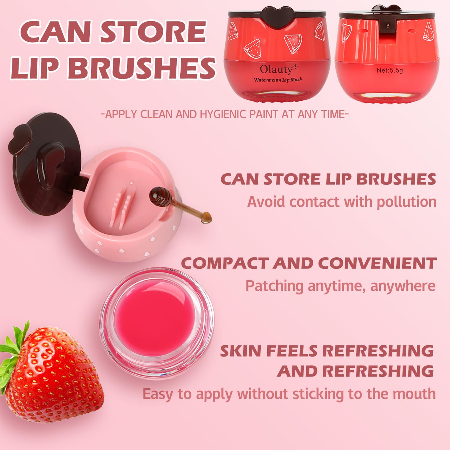 Lingyun moisturizing lip mask texture closeup reveals creamy, smooth feel.