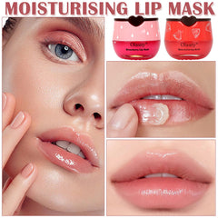 Lingyun watermelon lip mask jar showcasing refreshing hydration overnight.
