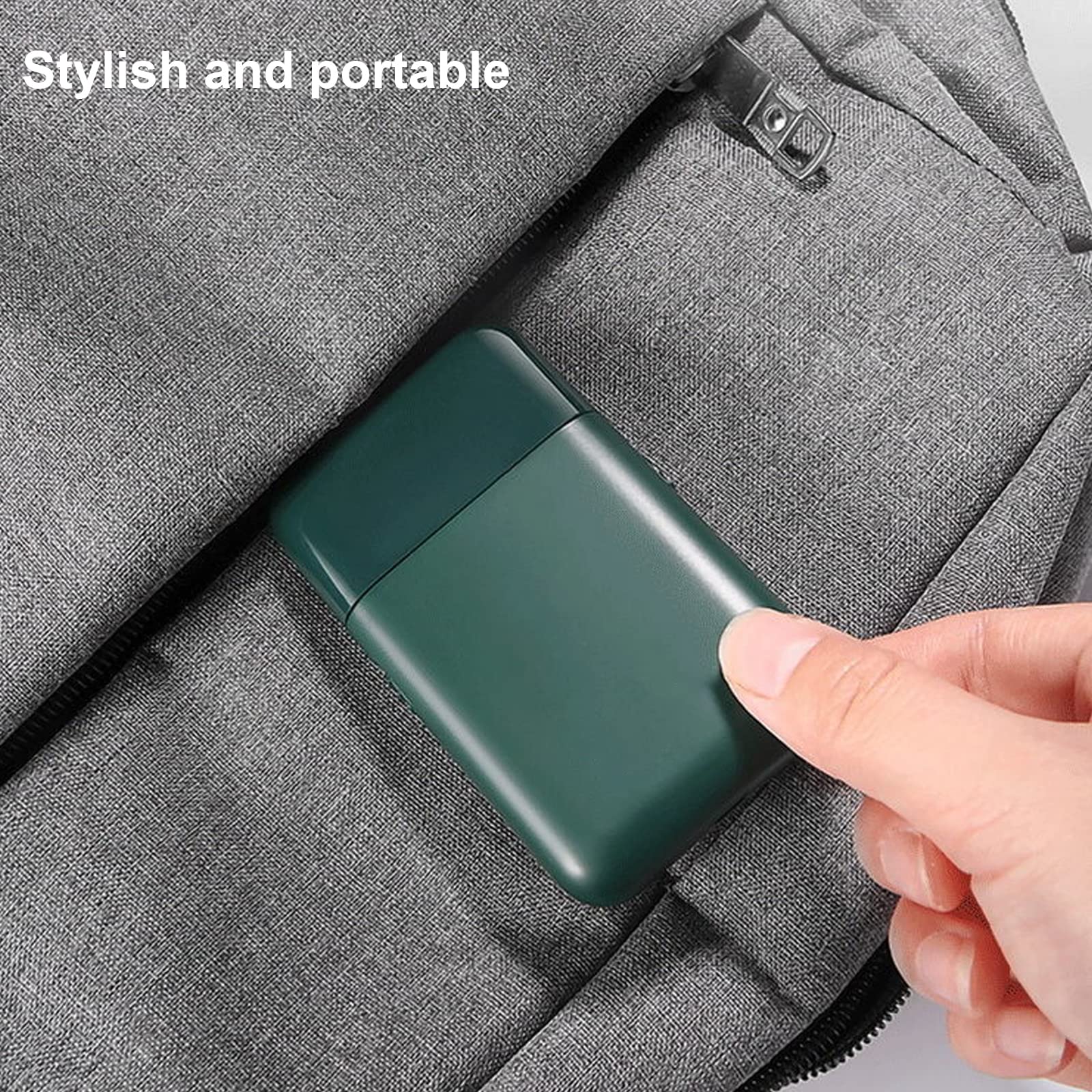 LinMei front-view shot showing compact design for on-the-go grooming.