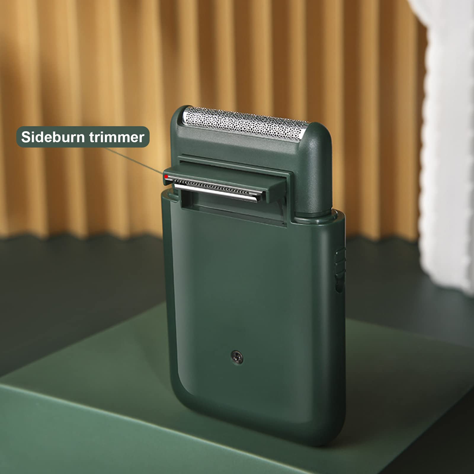 LinMei USB rechargeable shaver with 45-minute runtime for travel grooming.