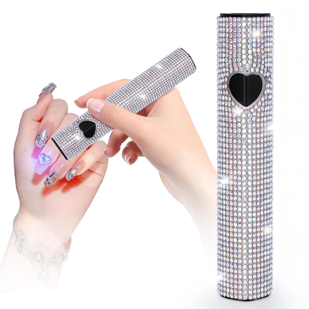 Linssy 10W handheld UV nail lamp front view for quick at-home gel curing.
