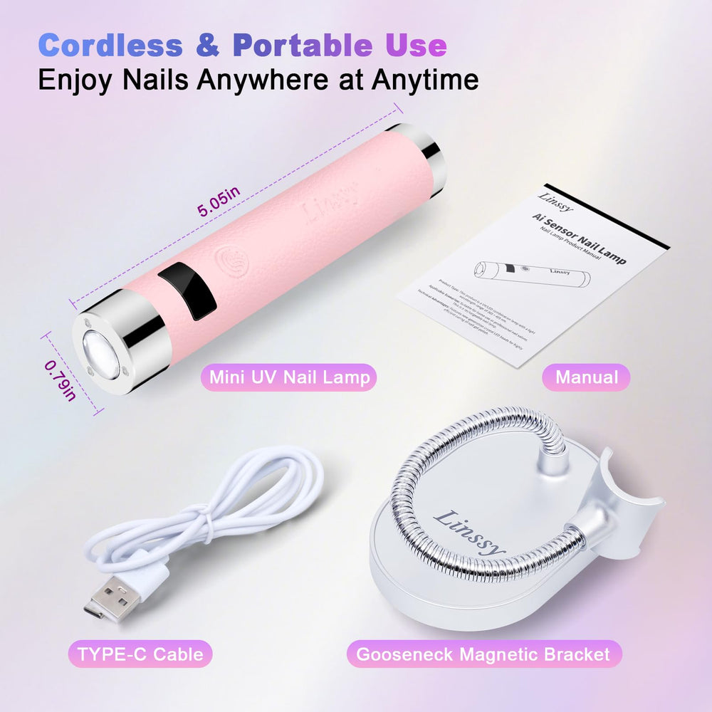 Linssy Type-C charging nail lamp ready for quick recharge