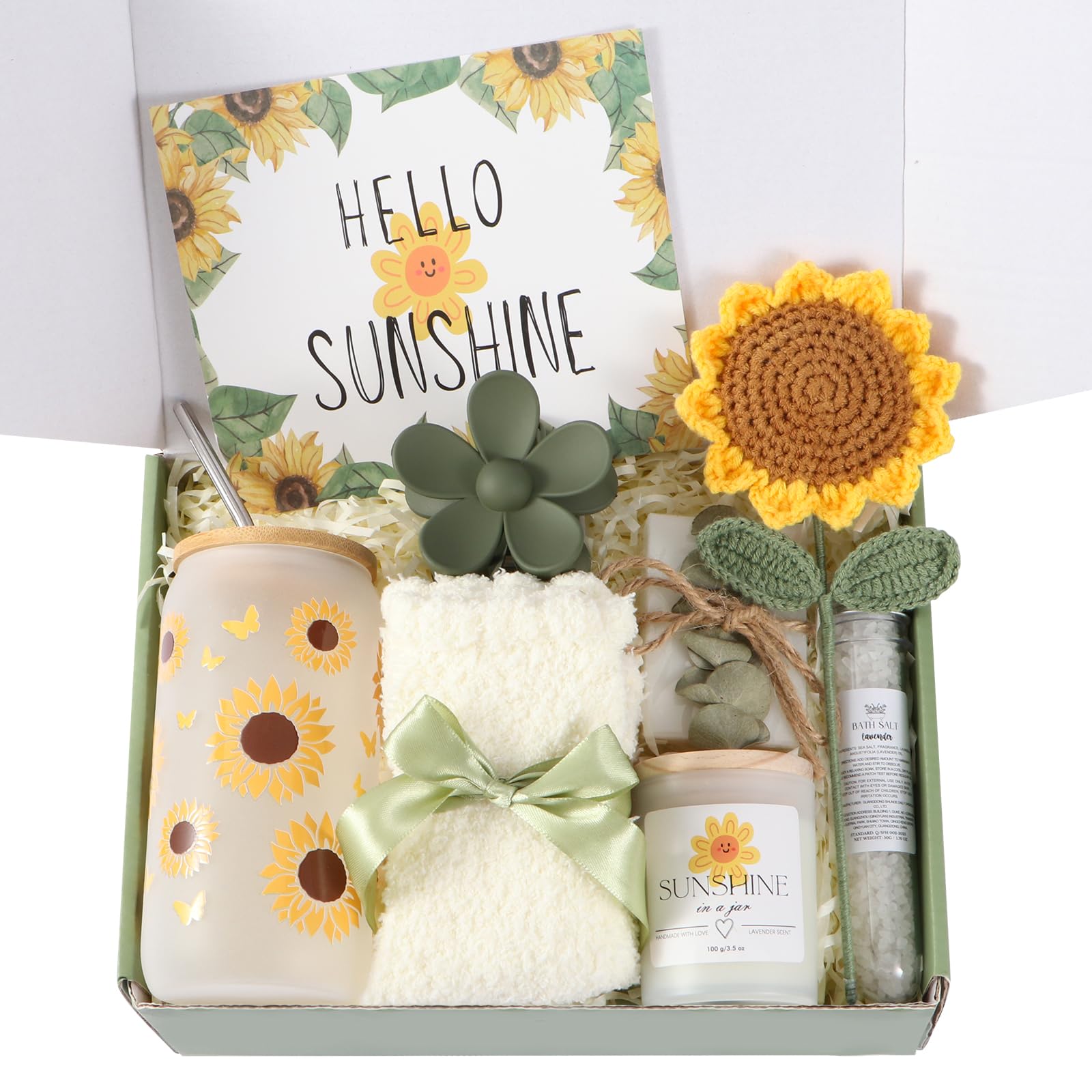 Linsuiyyds Christmas Gift Basket Women with candle and soap for celebrations