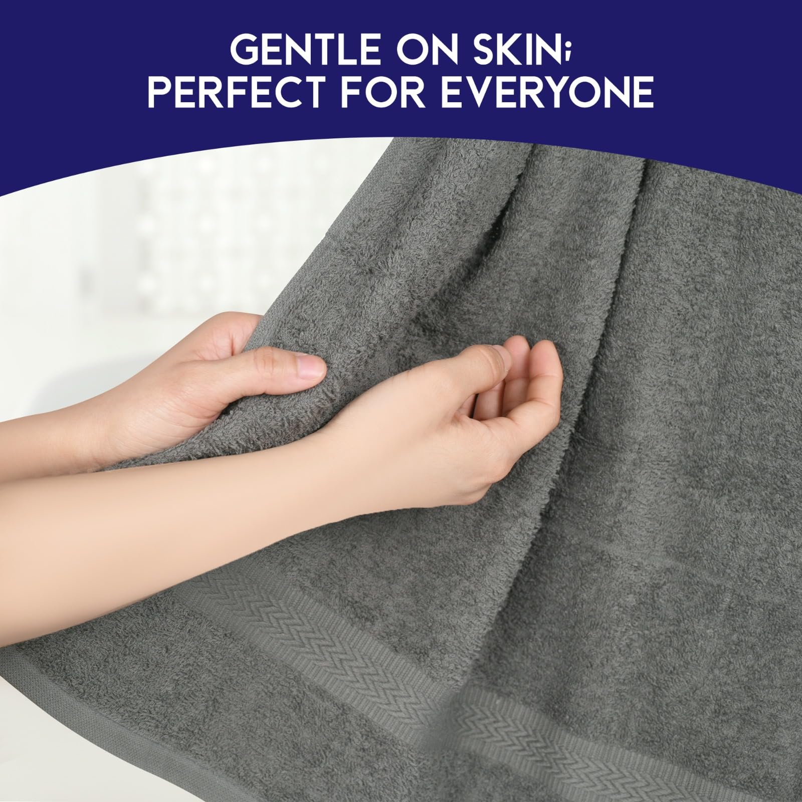 Linteum Premium Hair Drying Towel after shower use for comfortable drying