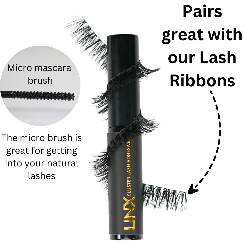 LINX lash glue latex-free formula suits sensitive users for careful lash work.