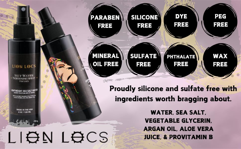 Beard Gains Lion Locs easy-application spray shown in a shake-and-spray use.