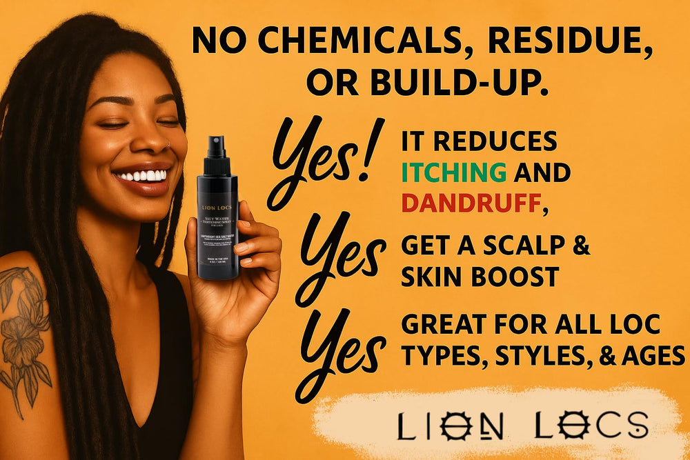 Lion Locs essential oils aloe mist refreshing damp dreadlocks.