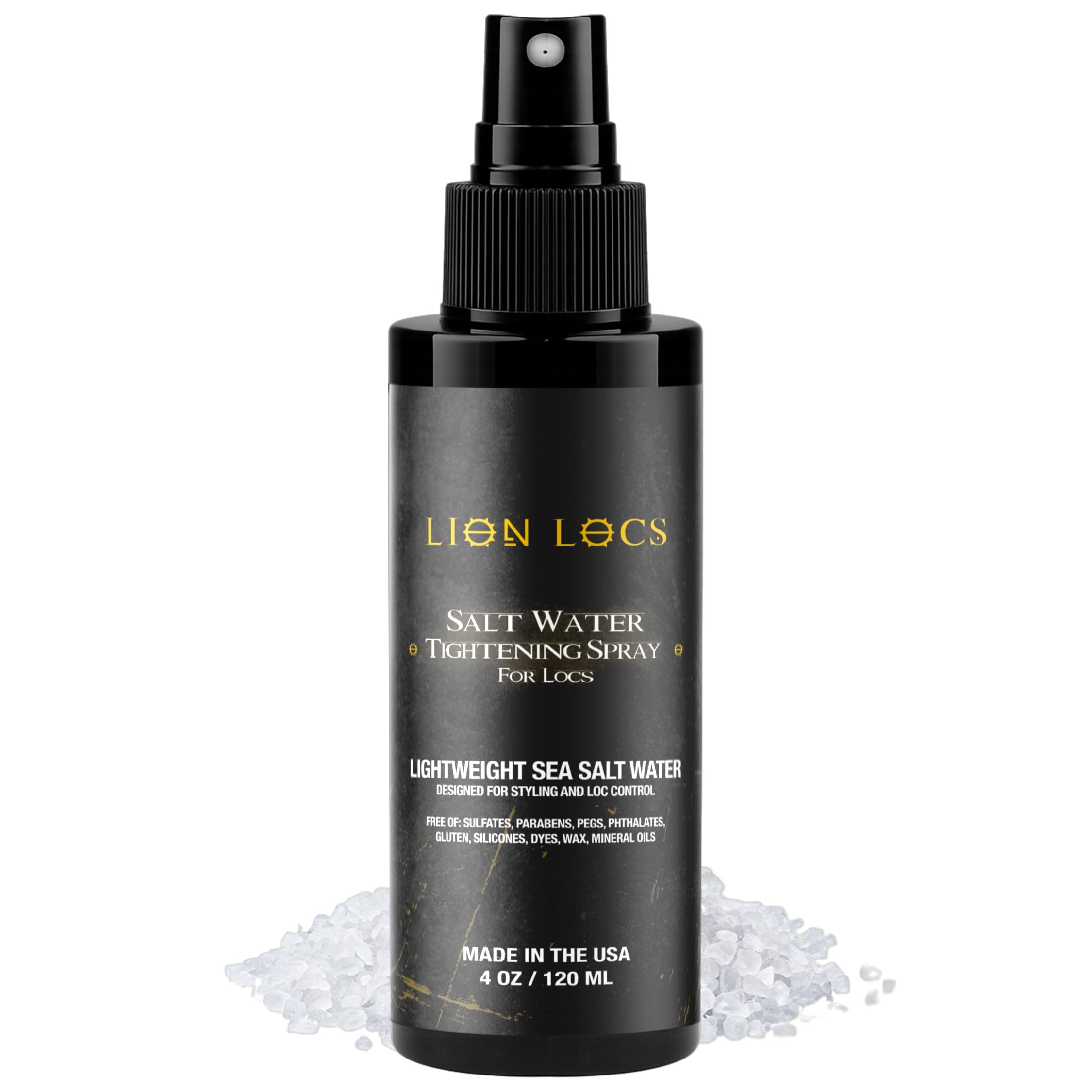 Lion Locs starter twist spray bottle by Beard Gains delivering lightweight hydration.