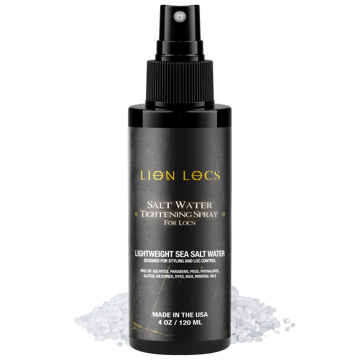 Lion Locs starter twist spray bottle by Beard Gains delivering lightweight hydration.