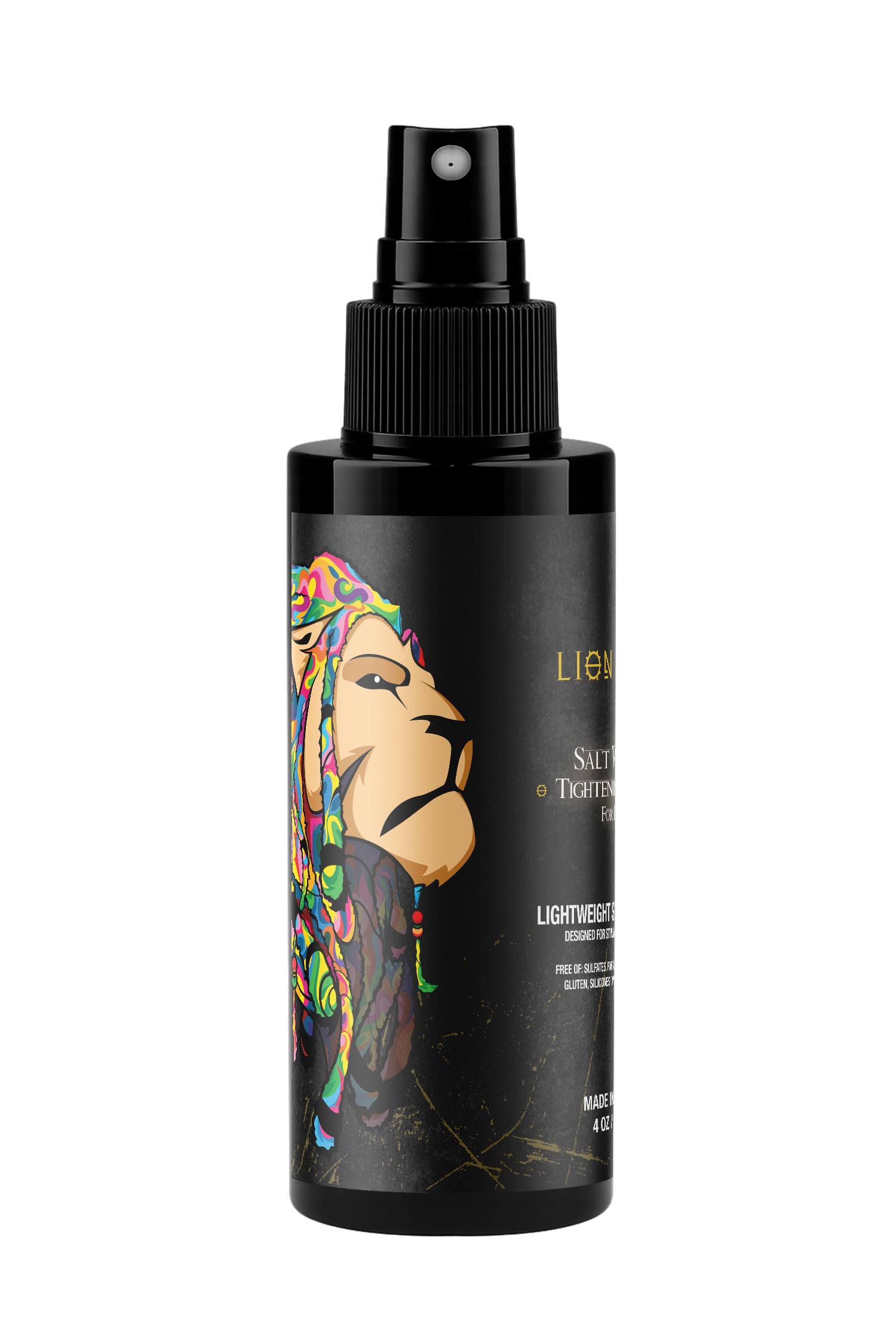 Lion Locs spray strengthening starter locs during styling session.