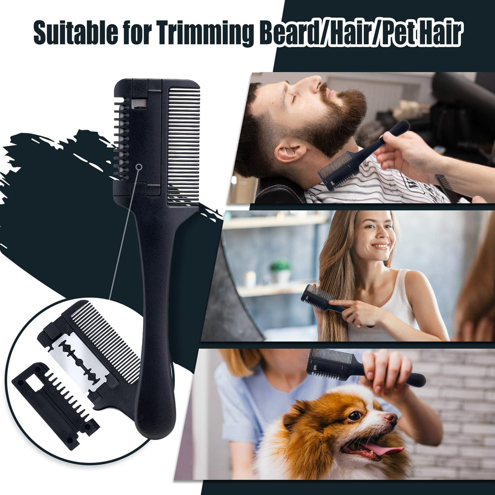 Lionmane wooden double-sided beard comb for detangling and precise shaping.