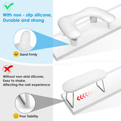 LIONVISON arm-rest-non-slip-pad keeps the hand rest steady on any surface.
