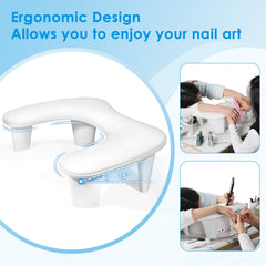LIONVISON arm rest tilt-15-degree showcases ergonomic design for relaxed manicure sessions.