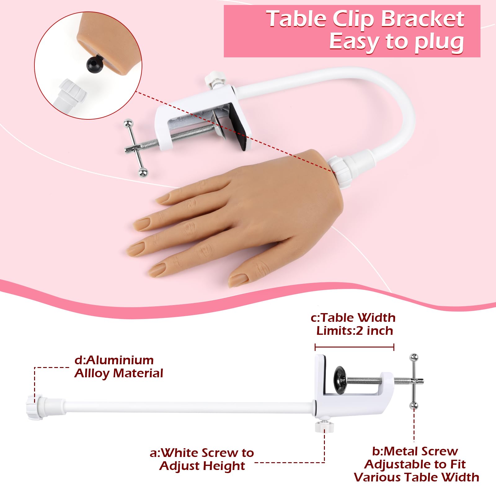 LIONVISION bendable arm bracket table clamp offers stable, adjustable setup