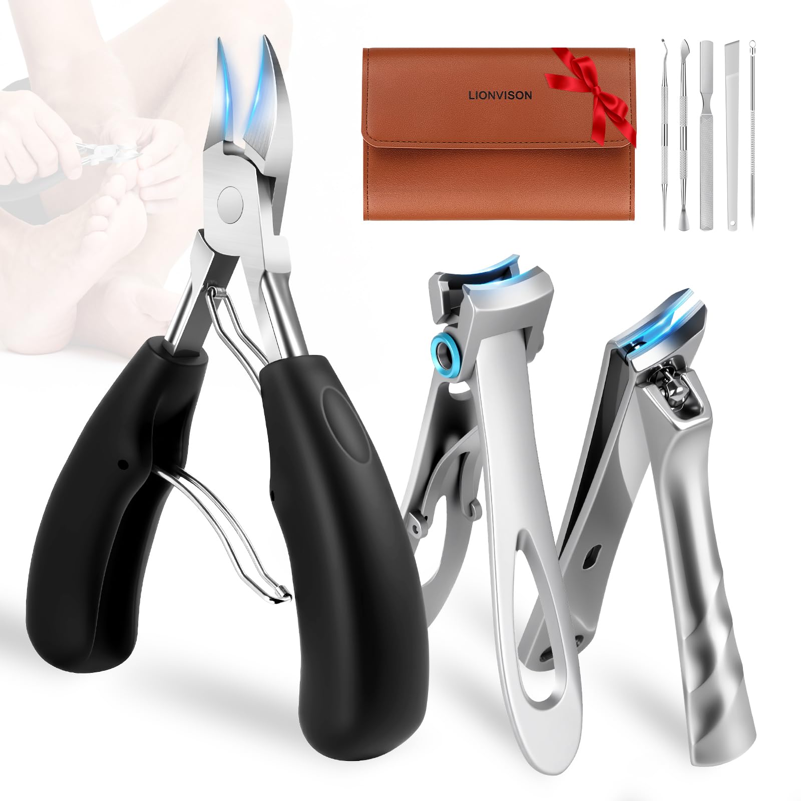 LIONVISON Ingrown Toenail Removal Kit durable materials ensure long-lasting grooming tools.