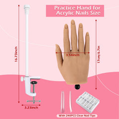 LIONVISION mannequin hand with flexible fingers supports varied angles for practice