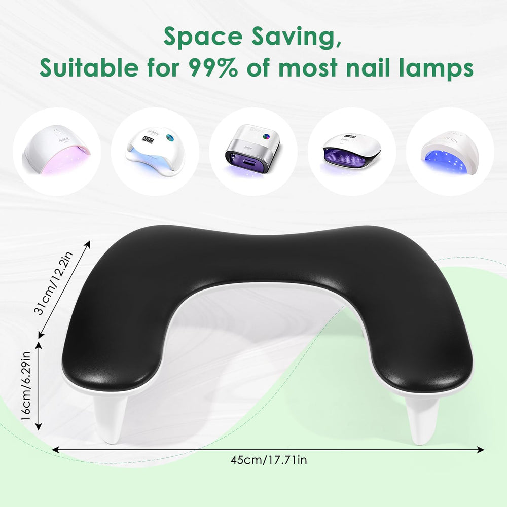 LIONVISON nail arm rest base with silicone pads enhances stability during treatments