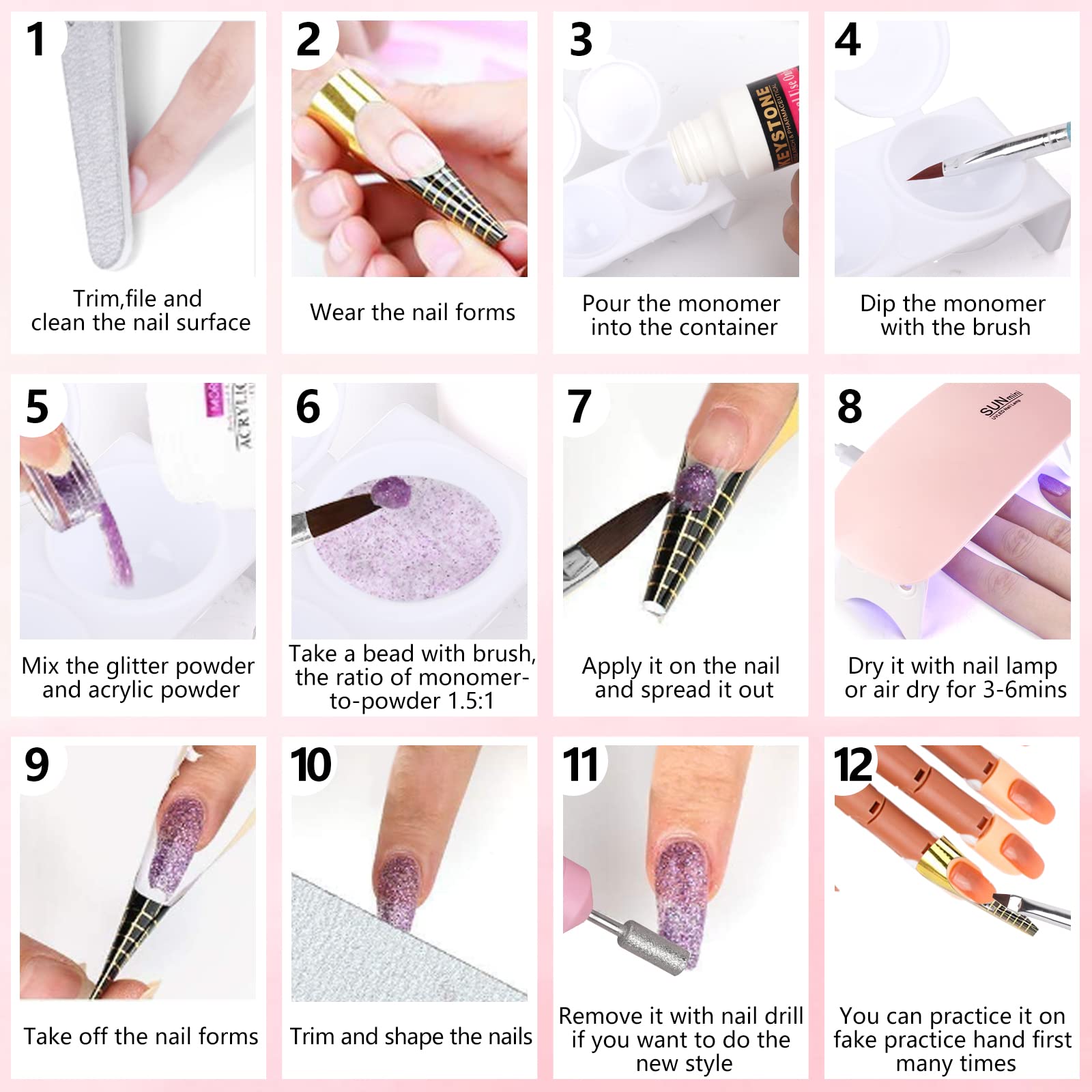 LIONVISION all-in-one kit ideal for beginners exploring acrylic and nail art.