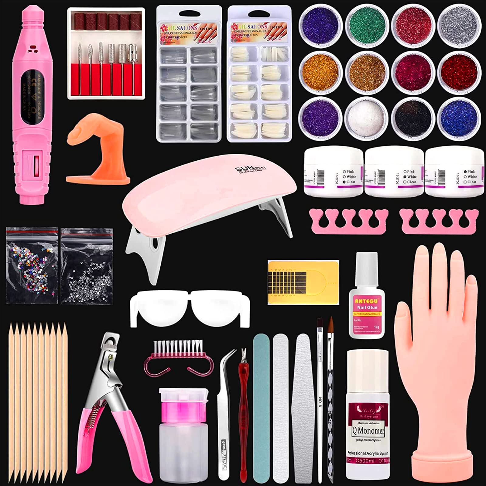 LIONVISION nail practice hand flexible, a realistic model for beginner manicure training