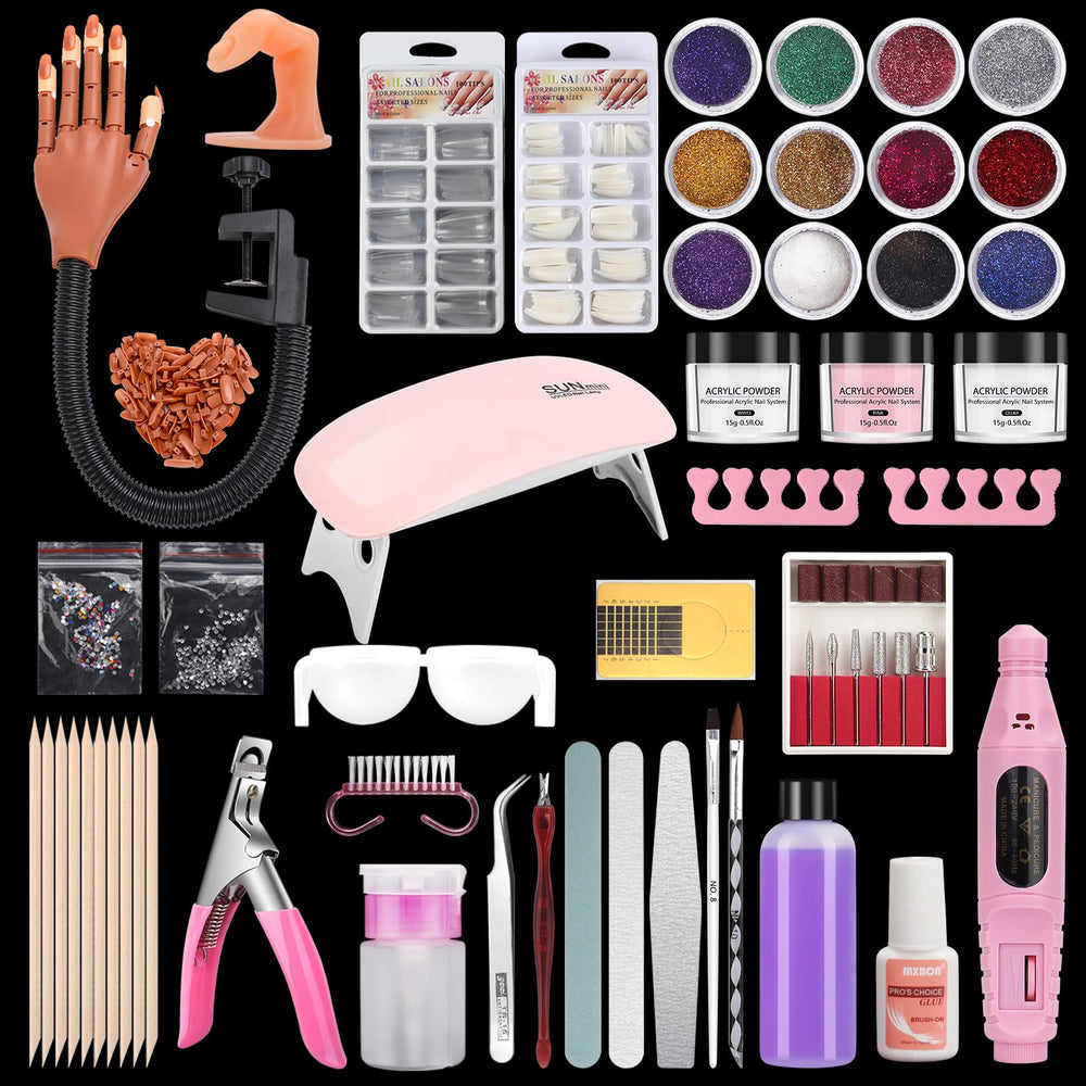 LIONVISION nail practice hand with movable joints for realistic home acrylic training.