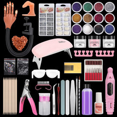 LIONVISION nail practice hand with movable joints for realistic home acrylic training.