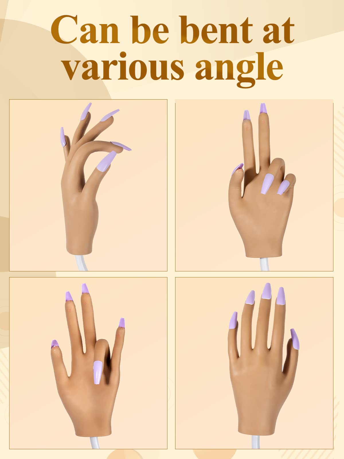 LIONVISION practice hand aluminum bones provide durable finger support for repeated bending
