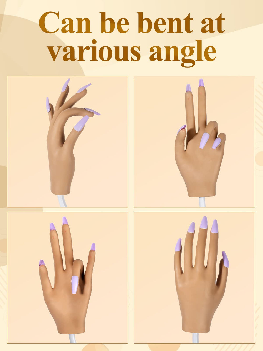 LIONVISION practice hand aluminum bones provide durable finger support for repeated bending