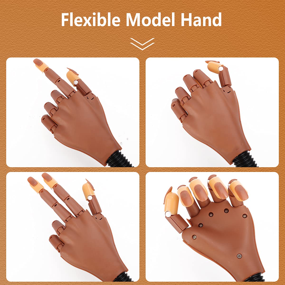LIONVISION practice hand joints bendable for easy nail art training