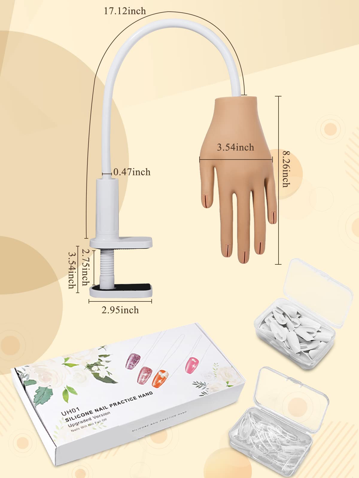 LIONVISION practice hand silicone build offers reusable, affordable learning for aspiring nail techs