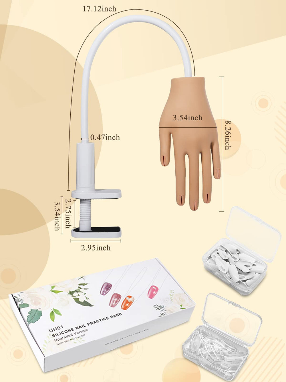 LIONVISION practice hand silicone build offers reusable, affordable learning for aspiring nail techs