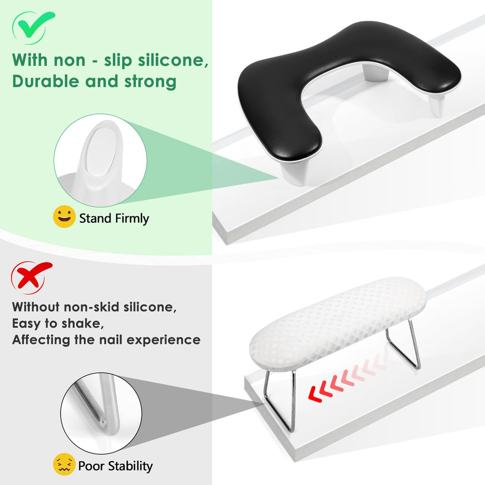 LIONVISON PU leather nail rest is durable and easy to wipe clean