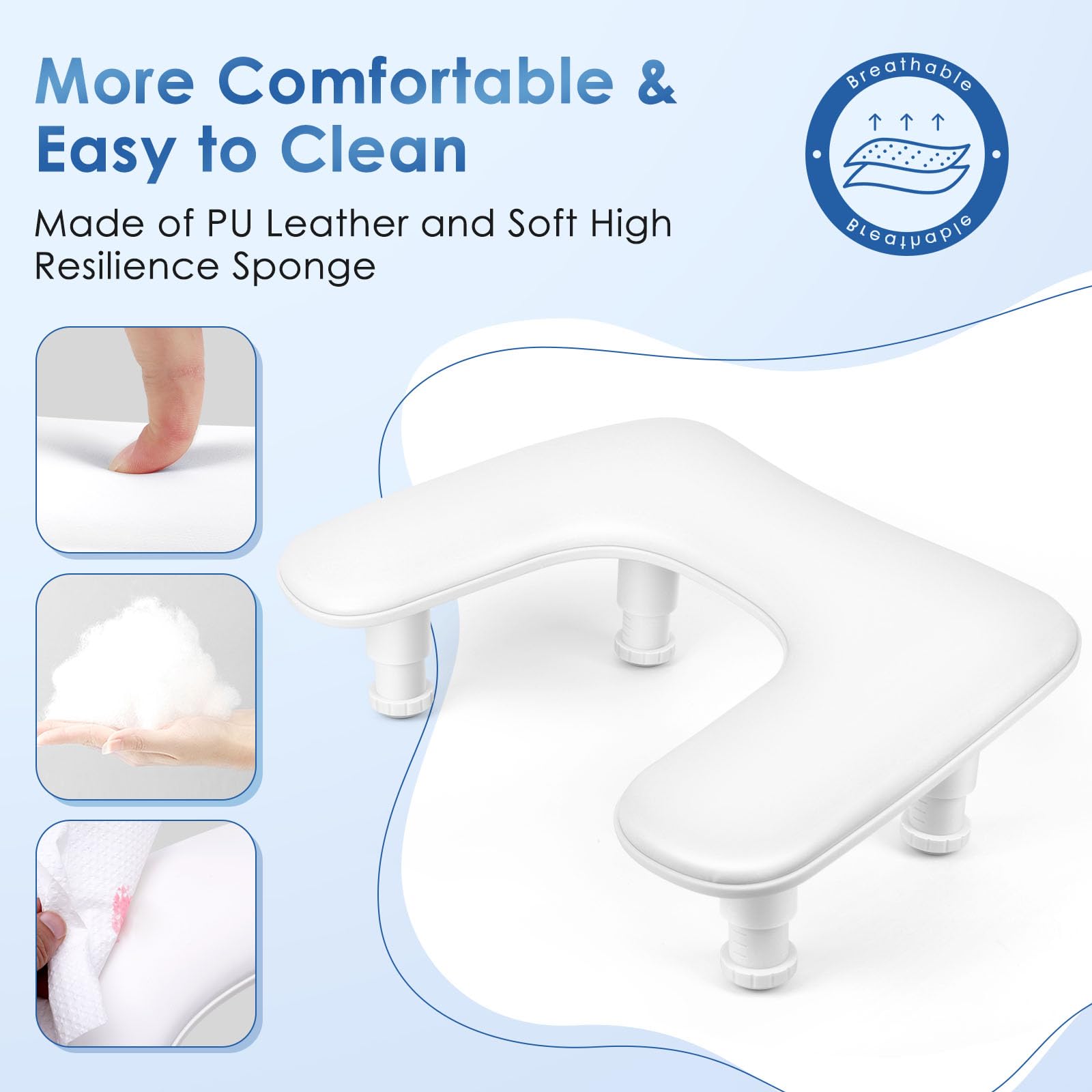 LIONVISON arm rest with high-resilience sponge and leather finish for durable, comfortable long sessions