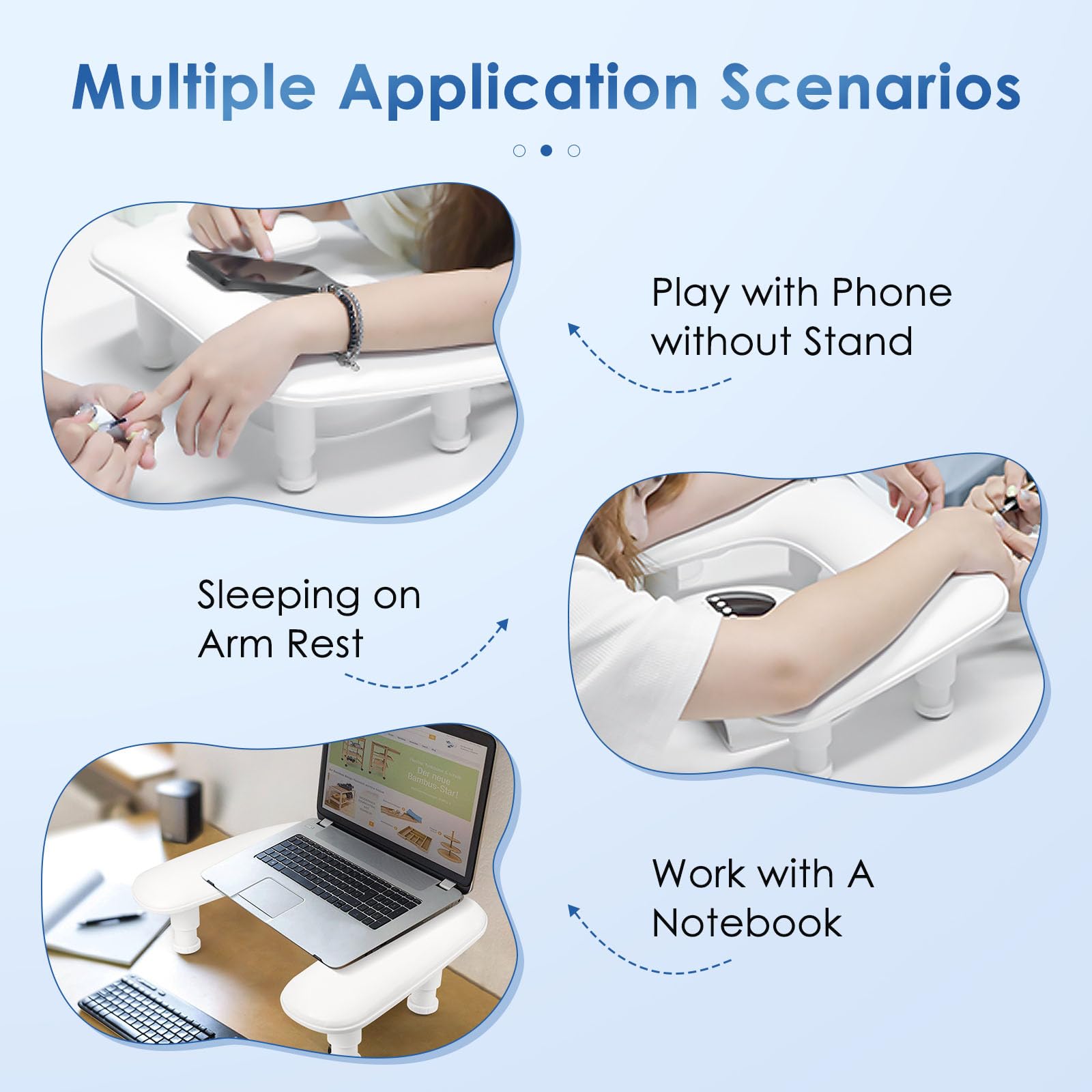 LIONVISON arm rest height adjustment controls enable ergonomic setup for long manicure sessions