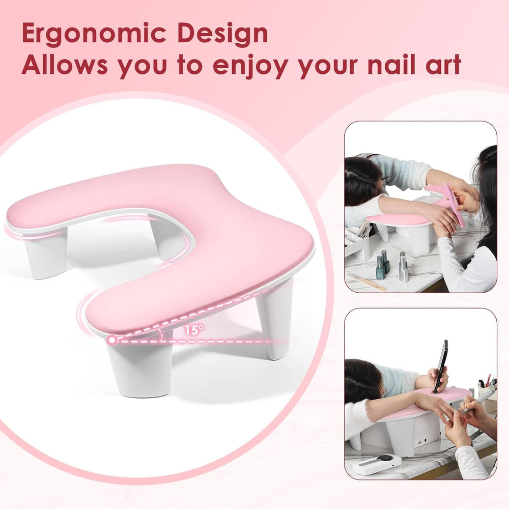 LIONVISON nail arm rest with non-slip silicone pads stays in place.