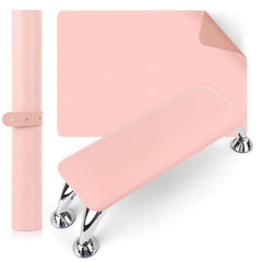 LIONVISON Nail Arm Rest pink provides comfortable support during acrylic nail sessions.