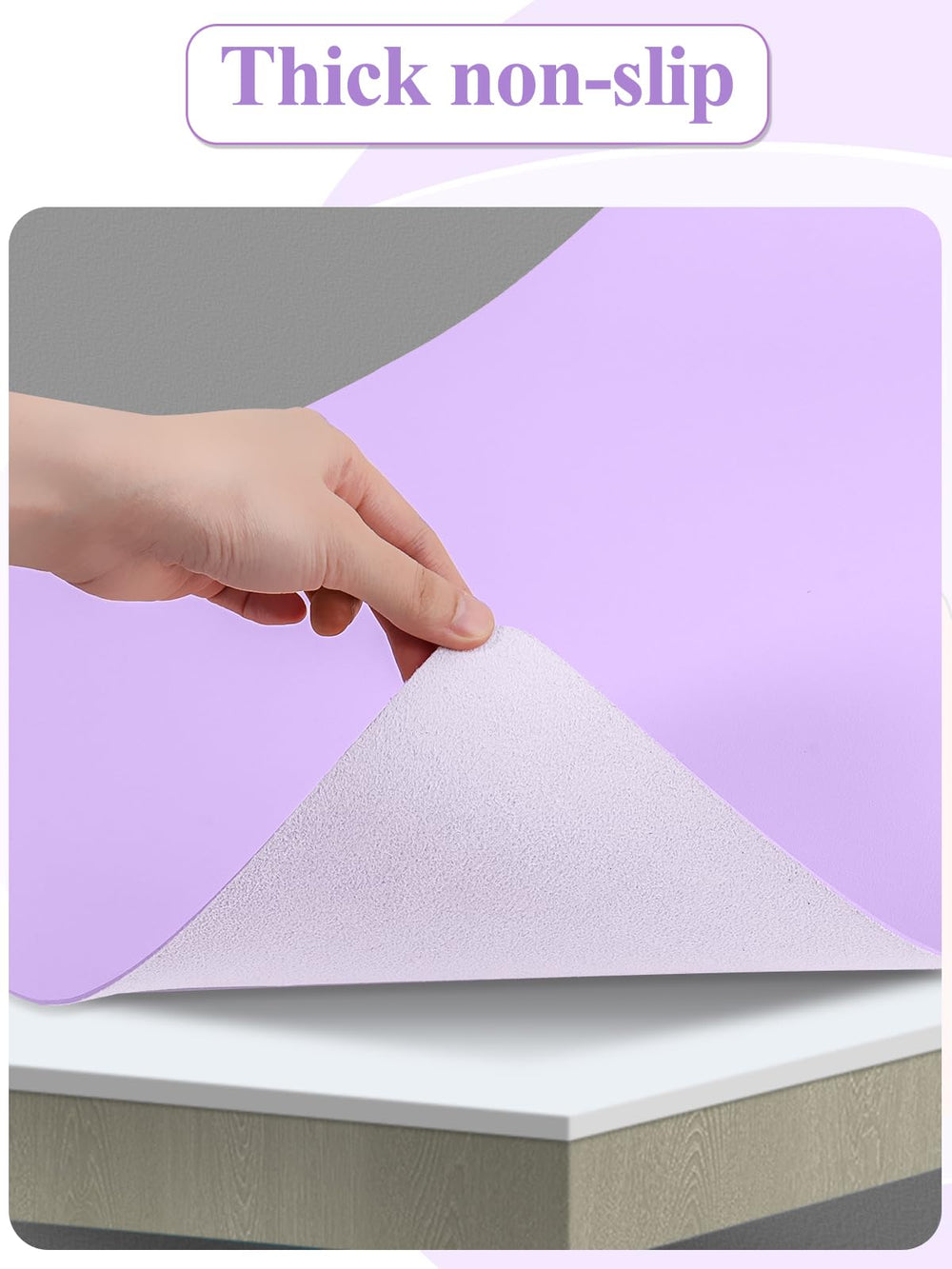 LIONVISON Nail Art Table Mat Purple, ample surface area for polish bottles and tools