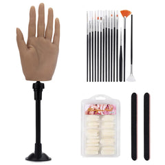 LIONVISON silicone practice hand with bracket stand for stable nail art practice