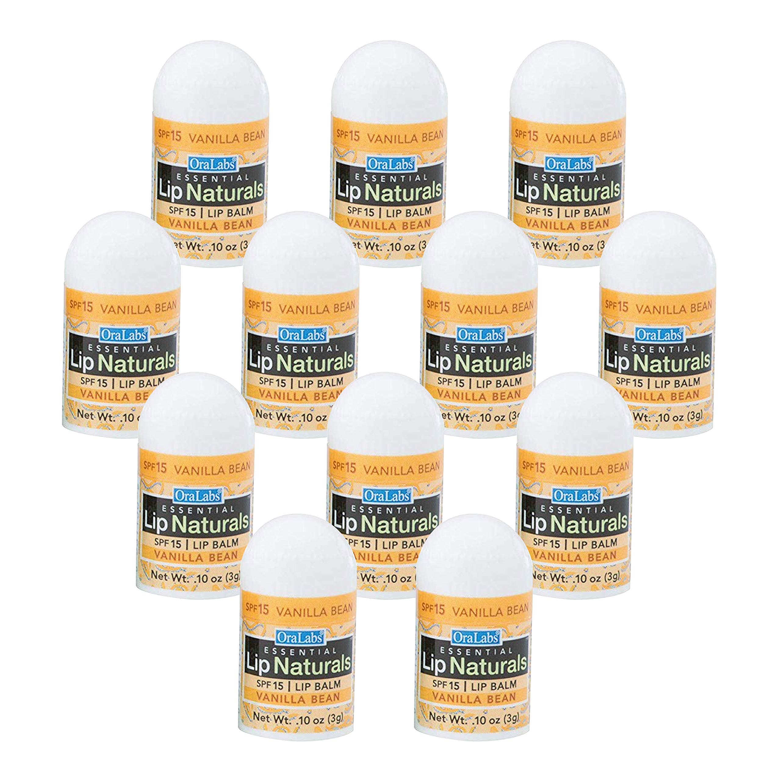 Lip Naturals mini vanilla lip balm SPF 15 tube for on-the-go lip protection.