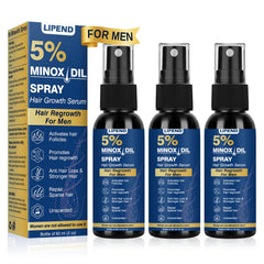 Lipend 5% Minoxidil spray bottle for daily hair growth support.
