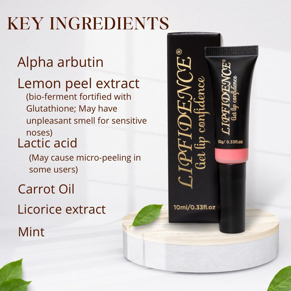 Lipfidence Lip Lightening Cream packaging for travel fits compactly in a purse or pocket.