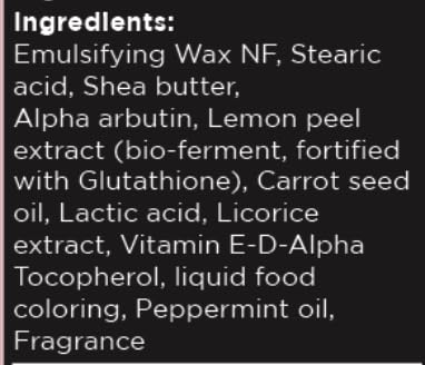 Lipfidence Lip Lightening Cream texture close-up shows smooth, creamy application.