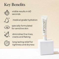 Applying LipSmart Lip Treatment for moisture and subtle lip definition.