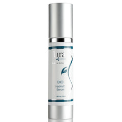 Lira Clinical BIO Hydra C Serum bottle closeup highlighting hydration for radiant skin.
