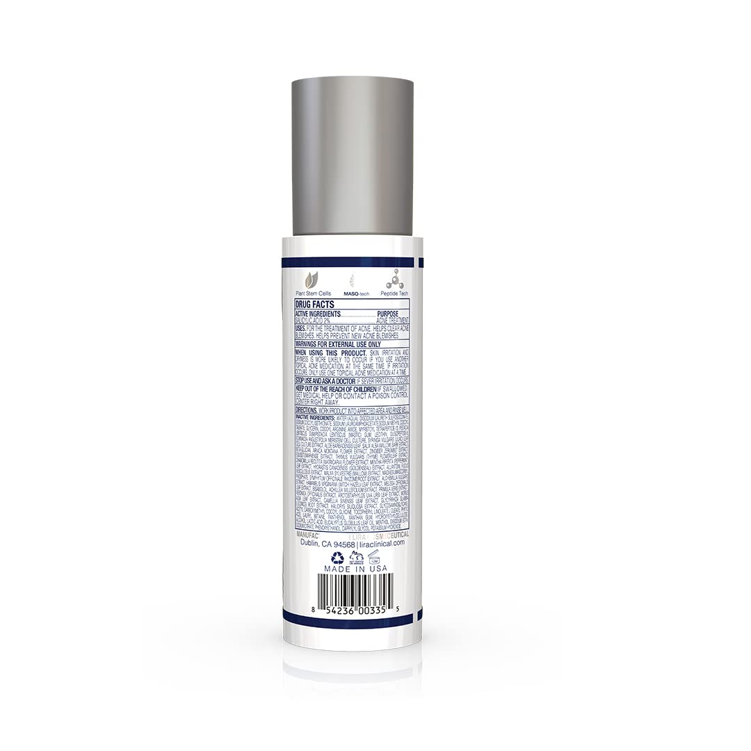 Lira Clinical ICE Sal Cleanser travel-size tube offers on-the-go exfoliation.