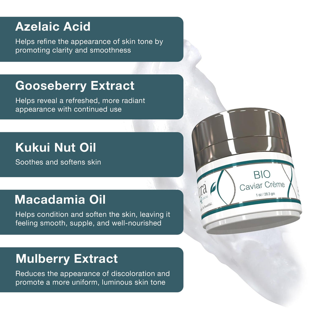 Lira Clinical BIO Caviar Creme kukui nut oil detail signals soothing nourishment