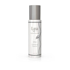 Lira Clinical PRO Exfoliating Cleanser bottle front with pearlescent finish for brighter skin.